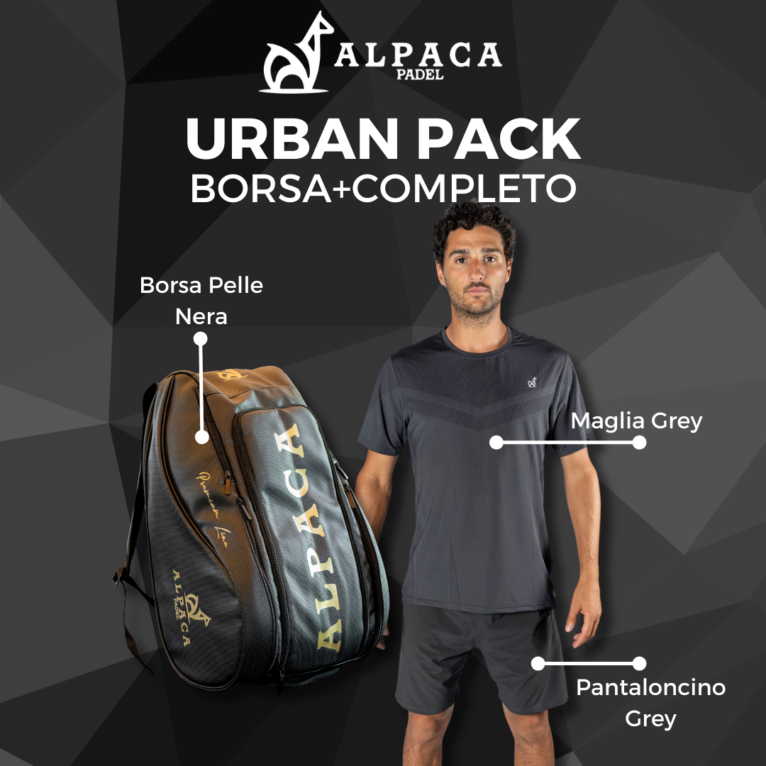 URBAN PACKS Borsa Nera + completo grey