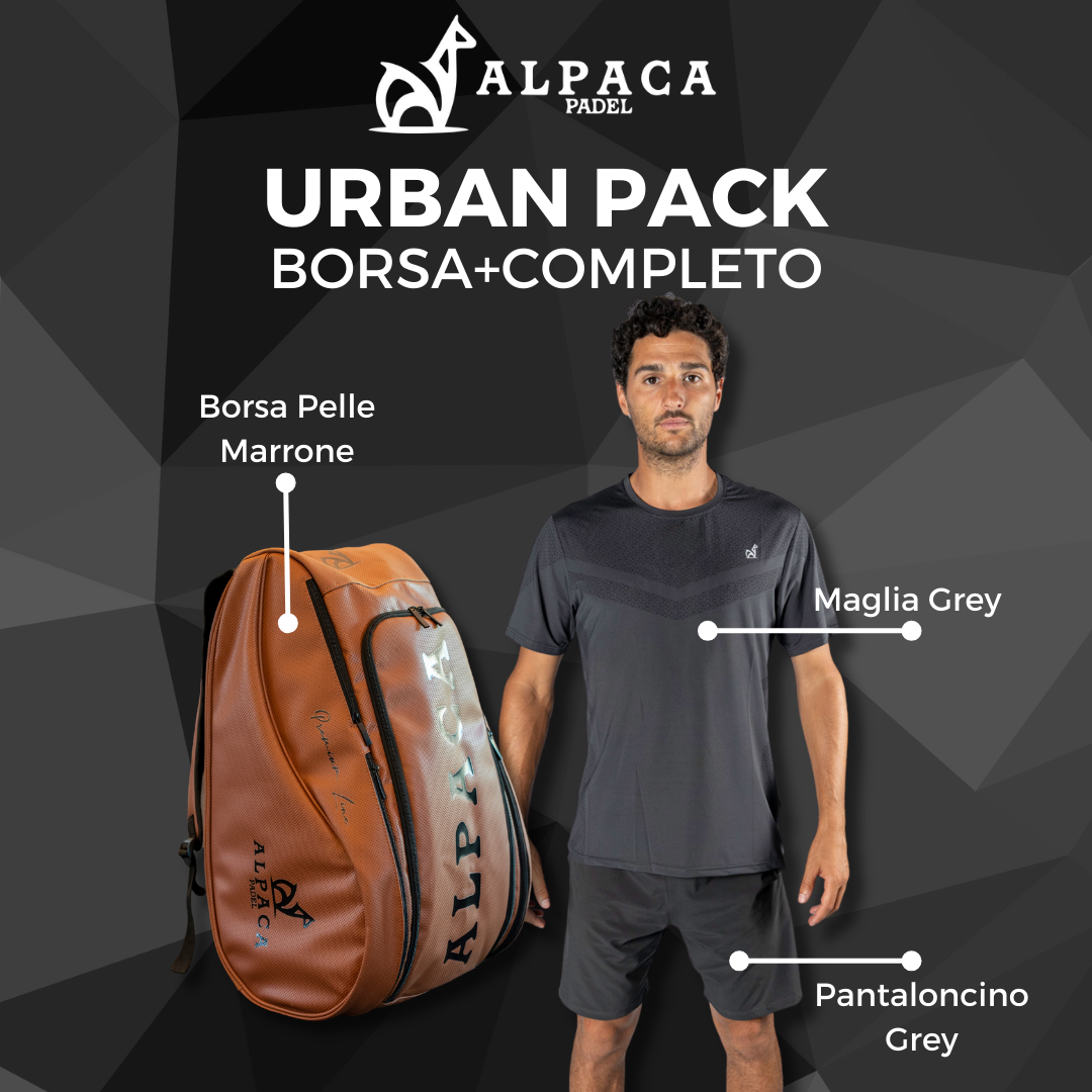 URBAN PACKS Borsa Marrone + completo grey